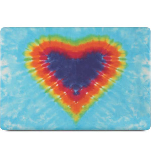 Liquid Blue Tie Dye Heart MacBook Skins