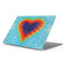 Liquid Blue Tie Dye Heart Apple MacBook Pro 16-inch Skin