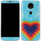 Liquid Blue Tie Dye Heart Moto E5 Plus Skin