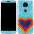 Liquid Blue Tie Dye Heart Moto E5 Plus Skin