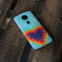 Liquid Blue Tie Dye Heart Moto E5 Plus Skin