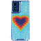 Liquid Blue Tie Dye Heart Moto G 5G (2024) Clear Case