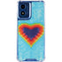 Liquid Blue Tie Dye Heart Moto G 5G (2024) Clear Case