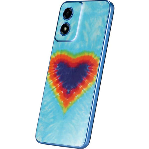 Liquid Blue Tie Dye Heart Moto G Play 4G (2024) Skin