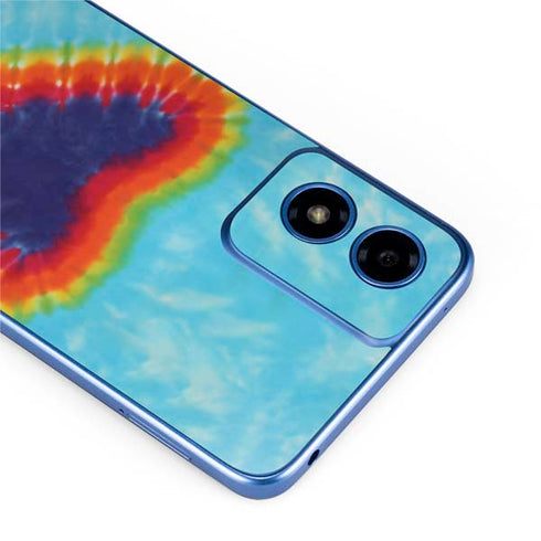 Liquid Blue Tie Dye Heart Moto G Play 4G (2024) Skin