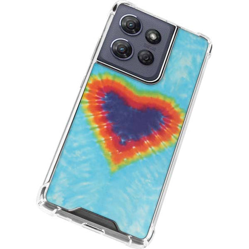Liquid Blue Tie Dye Heart Moto G Play 5G (2025) Clear Case