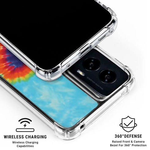 Liquid Blue Tie Dye Heart Moto G Power 5G (2024) Clear Case