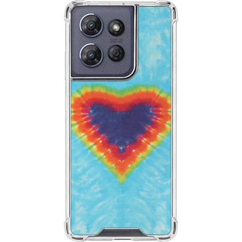 Liquid Blue Tie Dye Heart Moto G Stylus 5G (2025) Clear Case