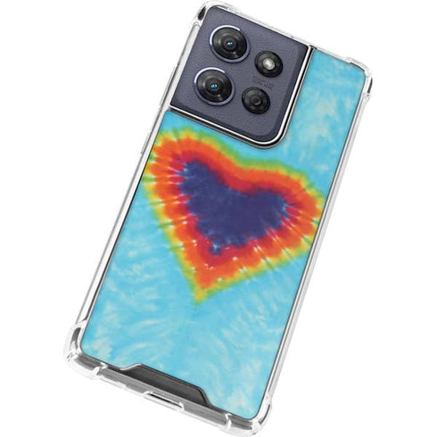 Liquid Blue Tie Dye Heart Moto G Stylus 5G (2025) Clear Case