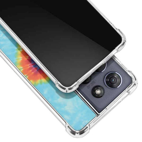Liquid Blue Tie Dye Heart Moto G Stylus 5G (2025) Clear Case