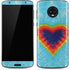 Liquid Blue Tie Dye Heart Moto G6 Skin