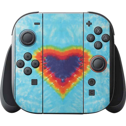 Liquid Blue Tie Dye Heart Nintendo Switch 2 (2025) with Joy-Con Skin