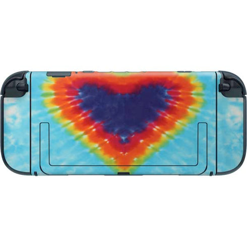 Liquid Blue Tie Dye Heart Nintendo Switch 2 (2025) with Joy-Con Skin