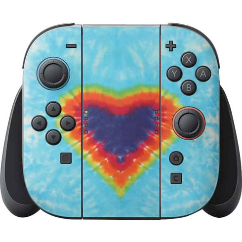 Liquid Blue Tie Dye Heart Nintendo Skins
