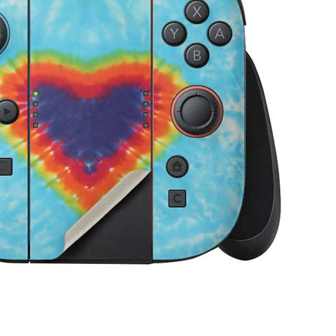 Liquid Blue Tie Dye Heart Nintendo Switch 2 (2025) Joy-Con Controller Skin