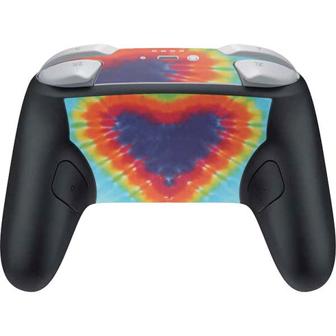 Liquid Blue Tie Dye Heart Nintendo Switch 2 (2025) Pro Controller Skin