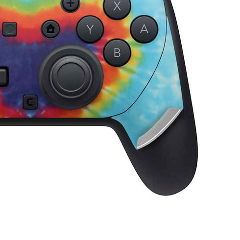 Liquid Blue Tie Dye Heart Nintendo Switch 2 (2025) Pro Controller Skin