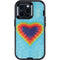 Liquid Blue Tie Dye Heart Otterbox Defender iPhone Skin