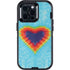 Liquid Blue Tie Dye Heart Otterbox Defender iPhone Skin