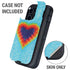 Liquid Blue Tie Dye Heart Otterbox Defender iPhone Skin
