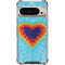 Liquid Blue Tie Dye Heart Pixel 9/9 Pro Clear Case