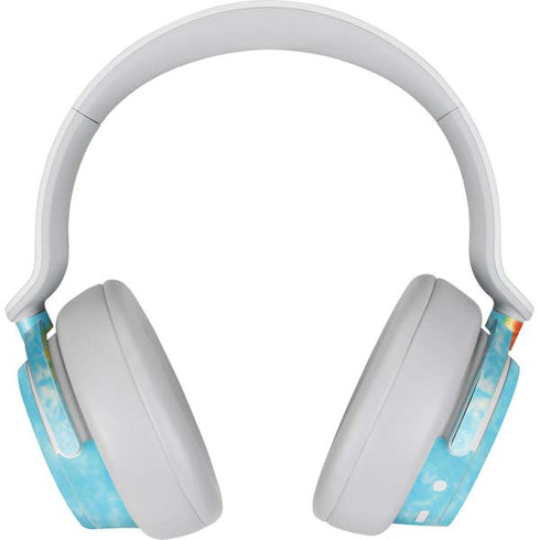 Liquid Blue Tie Dye Heart Surface Headphones Skin