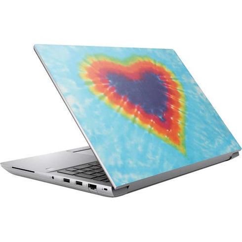 Liquid Blue Tie Dye Heart HP ZBook Fury 16 G10 Skin