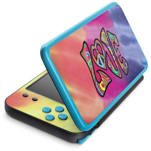 Liquid Blue Tie Dye Peace & Love Nintendo Skins