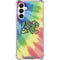 Liquid Blue Tie Dye Peace & Love Galaxy A16 5G Clear Case