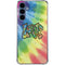 Liquid Blue Tie Dye Peace & Love Galaxy A55 5G Clear Case
