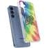 Liquid Blue Tie Dye Peace & Love Galaxy A55 5G Clear Case