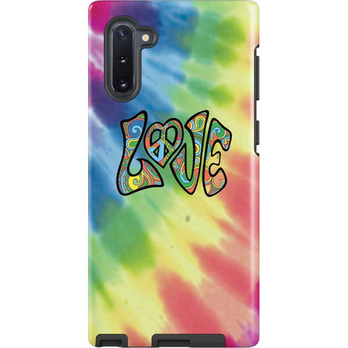 Liquid Blue Tie Dye Peace & Love Galaxy Cases