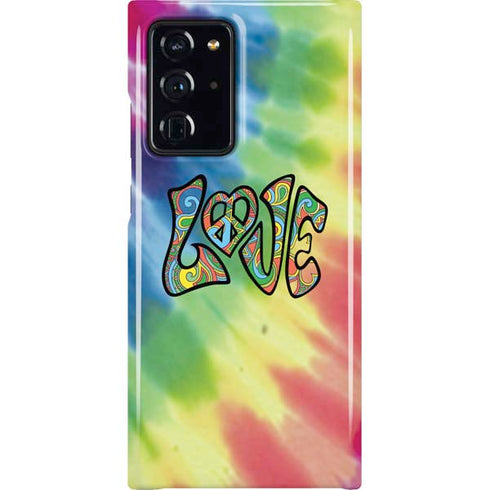 Liquid Blue Tie Dye Peace & Love Galaxy Cases