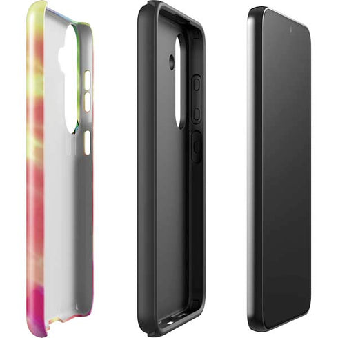 Liquid Blue Tie Dye Peace & Love Galaxy S25 Impact Case