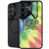 Liquid Blue Tie Dye Peace & Love Galaxy S24 Kickstand Case