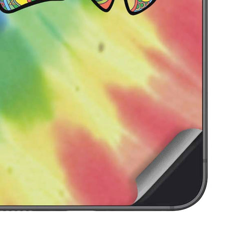 Liquid Blue Tie Dye Peace & Love Galaxy S24 Skin