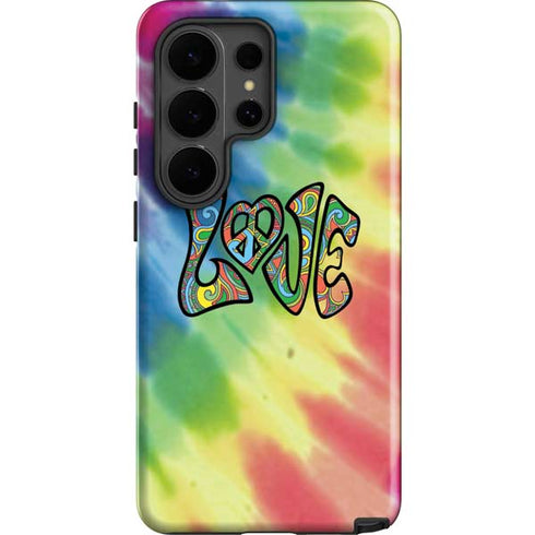 Liquid Blue Tie Dye Peace & Love Galaxy S26 Ultra Impact Case