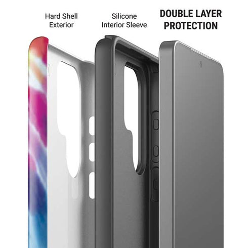 Liquid Blue Tie Dye Peace & Love Galaxy S26 Ultra Impact Case