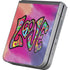 Liquid Blue Tie Dye Peace & Love Galaxy Z Flip6 Skin
