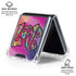 Liquid Blue Tie Dye Peace & Love Galaxy Z Flip6 Clear Case