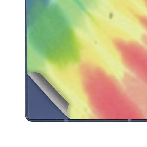Liquid Blue Tie Dye Peace & Love Galaxy Z Fold6 Skin