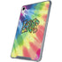Liquid Blue Tie Dye Peace & Love iPad 11th Gen (2025) Clear Case