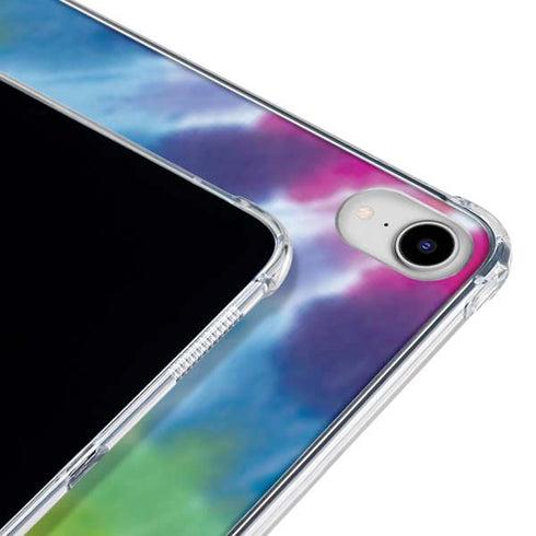 Liquid Blue Tie Dye Peace & Love iPad 11th Gen (2025) Clear Case