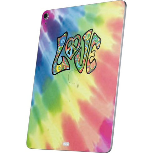 Liquid Blue Tie Dye Peace & Love Apple iPad Air Skin