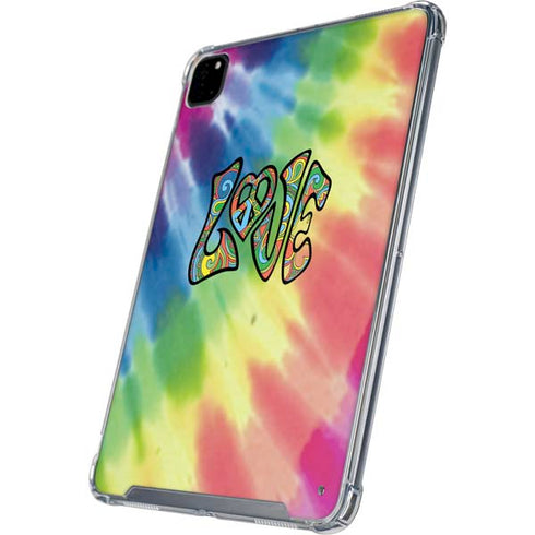 Liquid Blue Tie Dye Peace & Love iPad Cases