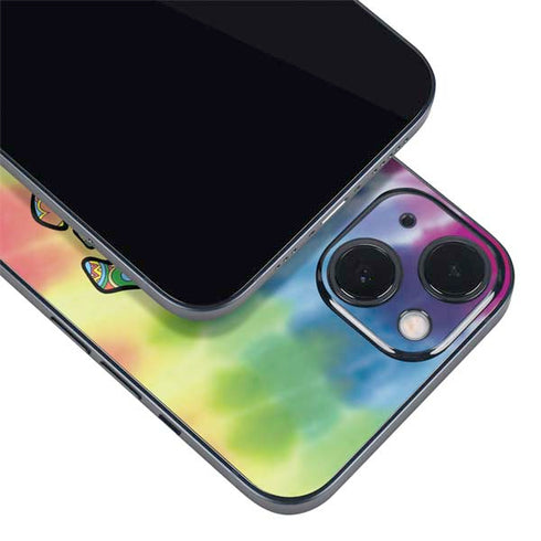 Liquid Blue Tie Dye Peace & Love iPhone Skins