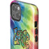 Liquid Blue Tie Dye Peace & Love iPhone 15 Impact Case