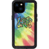 Liquid Blue Tie Dye Peace & Love iPhone 15 Plus Waterproof Case