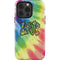 Liquid Blue Tie Dye Peace & Love iPhone 15 Pro Impact Case