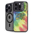Liquid Blue Tie Dye Peace & Love iPhone 15 Pro Max Kickstand Case